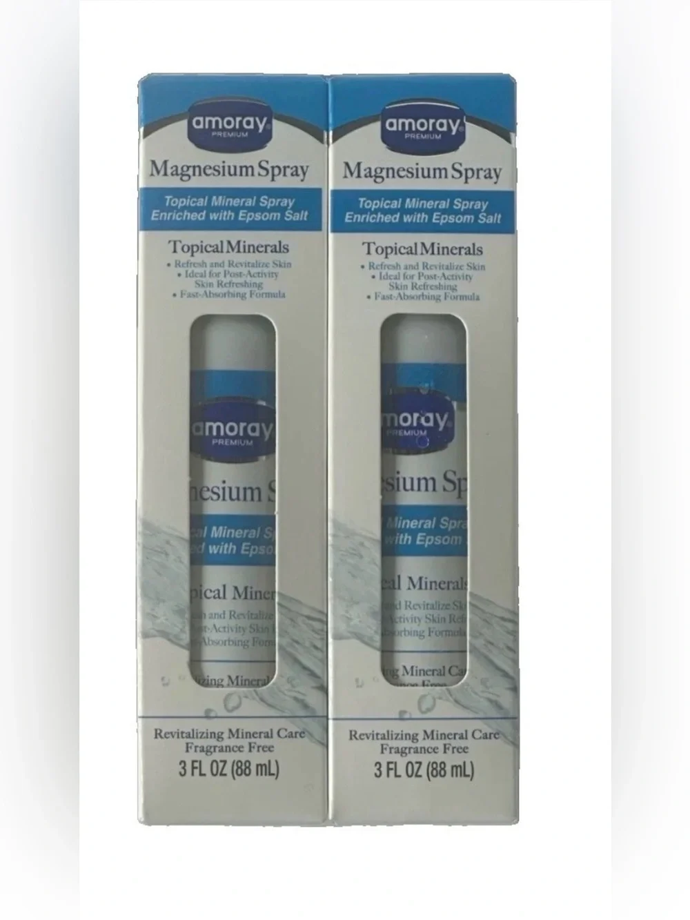 Amoray Premium Topical Minerals Magnesium Spray 3oz (Set of 2)